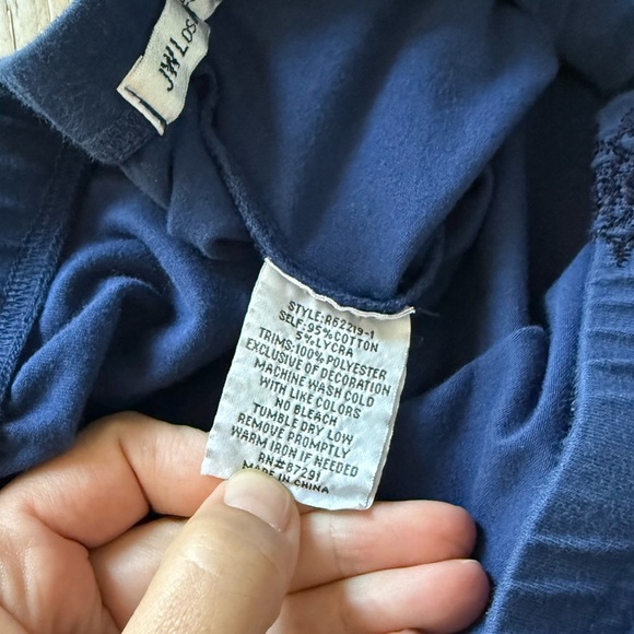 JOHNNY WAS EMBROIDERED LEGGINGS - NAVY SIZE XS - Picture 6 of 9
